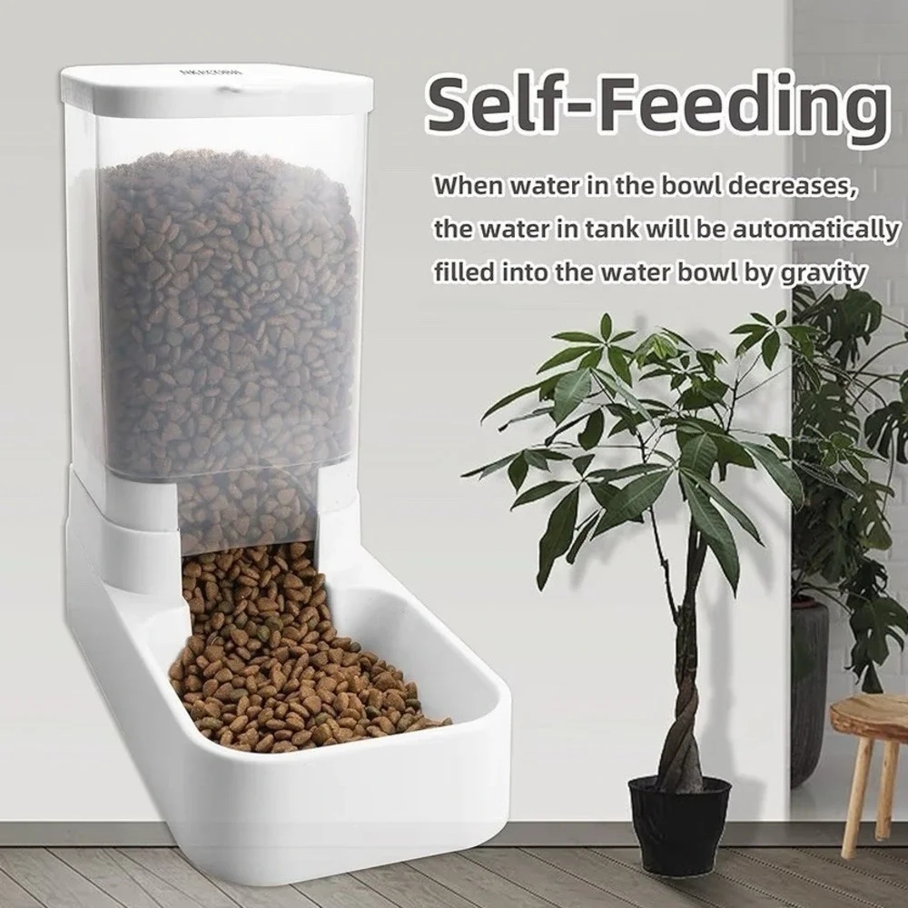 Gravity Pet Feeder and Water Dispenser Set, Automatic For Dog & Cat Feeder‎
